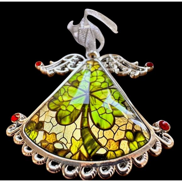 Shamrock Angel Christmas Ornament New Celtic Glass Savannah Georgia Irish Parade - Picture 1 of 12